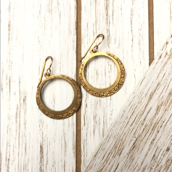3 for $25 Solid Brass Hoop Earrings - Picture 2 of 2